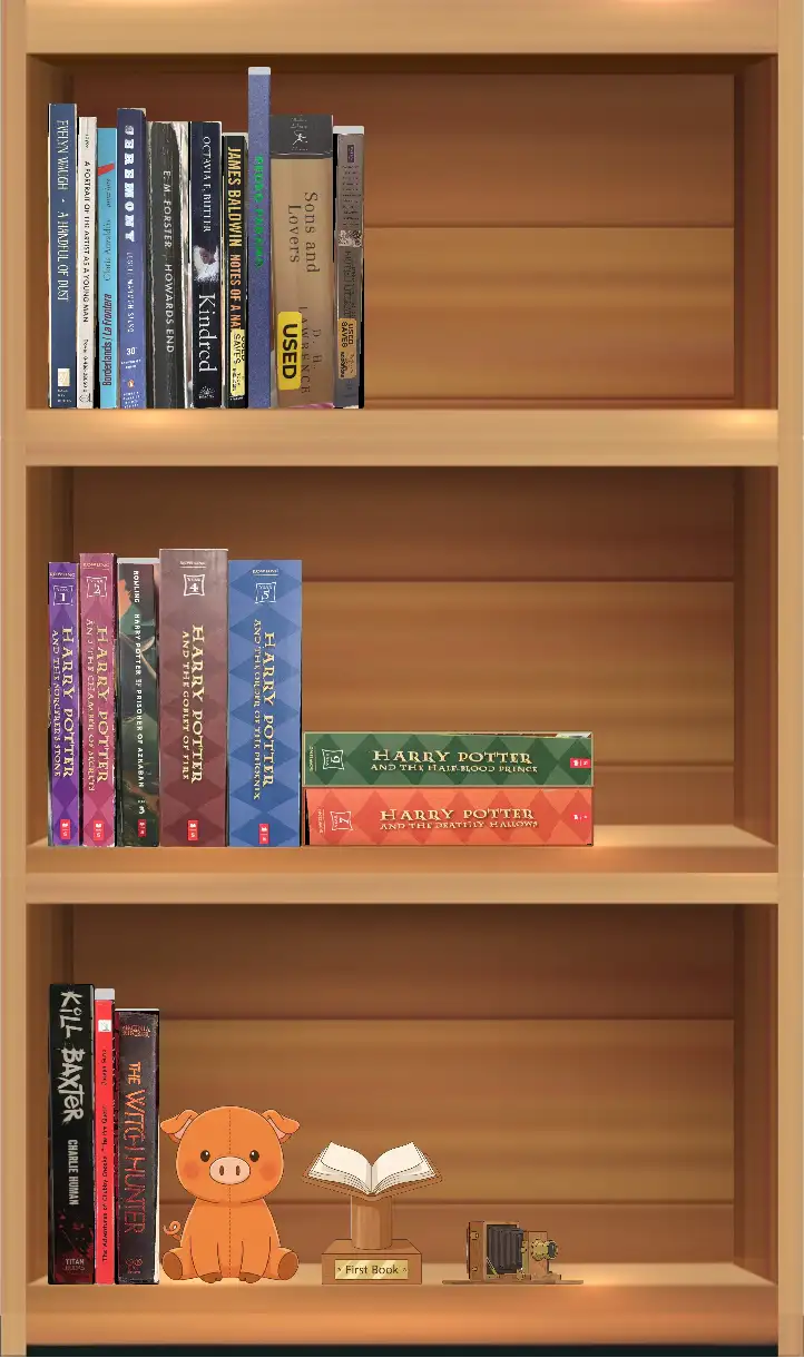 A featured bookshelf built in CosyCase