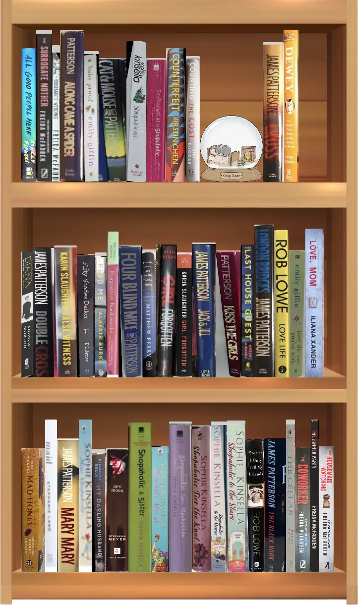 A featured bookshelf built in CosyCase
