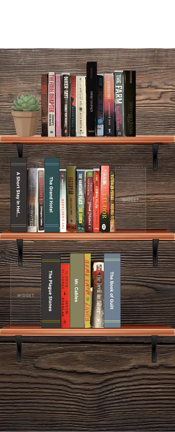 A featured bookshelf built in CosyCase