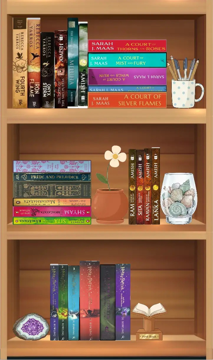 A featured bookshelf built in CosyCase